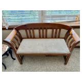 Wooden Curved Back Bench