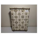 Vintage Tapestry Covered Hamper