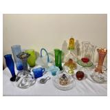 Assorted Colored Glassware Collection