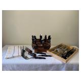 Cutlery Set with Cutco Knife Block