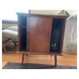 Vintage Record Cabinet with Vinyls