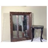 Antique Mirror with Small Table