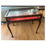 Vintage Glass-Top Display Table