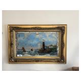 Antique Reverse Painting on Glass