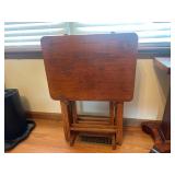Set of Wooden Folding TV Trays