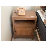 Mid-Century Nightstand and Rotary Phone