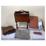 Vintage Sewing Cabinet with Fabrics