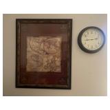 Framed Antique World Map