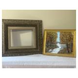 Ornate Frame and Landscape Framed Painting