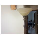 Vintage Floor Lamp with Alabaster Style Shade