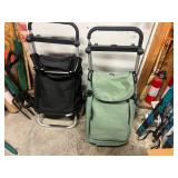 Pair of Wheeled Shopping Carts