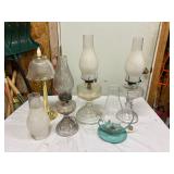 Collection of Vintage Oil Lamps