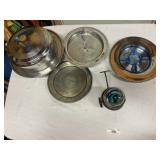 Assorted Metal Platter Collection