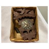 Mini Vintage Cuckoo Clock with Box