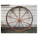 Antique Wooden Wagon Wheel