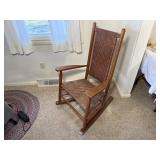 Wooden Woven Seat Rocking Ch