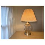 Glass Table Lamp with Etched