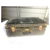 Vintage Black Travel Trunk