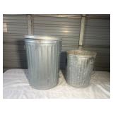 Vintage Galvanized Trash Can