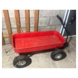 Red Metal Utility Wagon