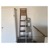 Wooden and Metal Ladders Set