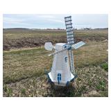 White and Blue Garden Windmill