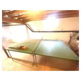 Vintage Foldable Ping Pong Table Set