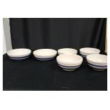 RRP Co. Stoneware Blue Stripe Bowls