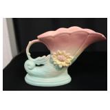 Vintage Hull Art Pottery Cornucopia Vase