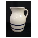 RRP Co. Stoneware Blue Stripe Pitcher