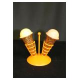 Vintage Ice Cream Cone Salt and Pepper Shakers