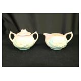 Vintage Hull Art Pottery Creamer and Sugar Bowl