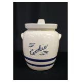 RRP Co. Stoneware Blue Stripe Cookie Jar