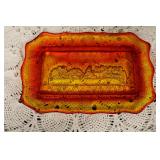 Amberina Bread Plate