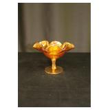 Marigold Carnival Glass Candy Dish