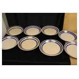 RRP Co. of Stoneware Blue Stripe Plates