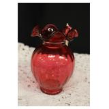 Fenton Cranberry Vase