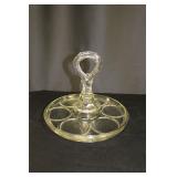 Vintage L.E. Smith Clear Glass Beverage Tray