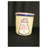 Robinson Ransbottom Pottery Co. Snowman Crock