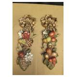 Vintage Chalkware Wall Plaques