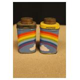 Vintage Rainbow Salt and Pepper Shakers