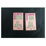 Vintage Betting Tickets from Churchill Downs