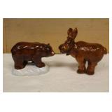 Bear and Moose Salt and Pepper Shakers