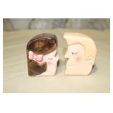 Vintage Kissing Couple Salt and Pepper Shakers