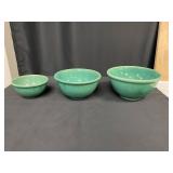 Vintage Green Mixing Bowls