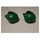 Vintage Lime Salt and Pepper Shakers