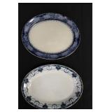 Antique Flow Blue Platters