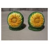 Vintage Sunflower Salt and Pepper Shakers