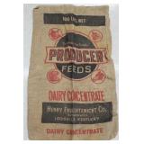 Producer Feeds Dairy Concentrate Burlap Bag