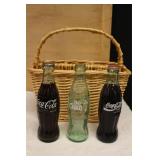 Basket with Coca Cola Bottles
